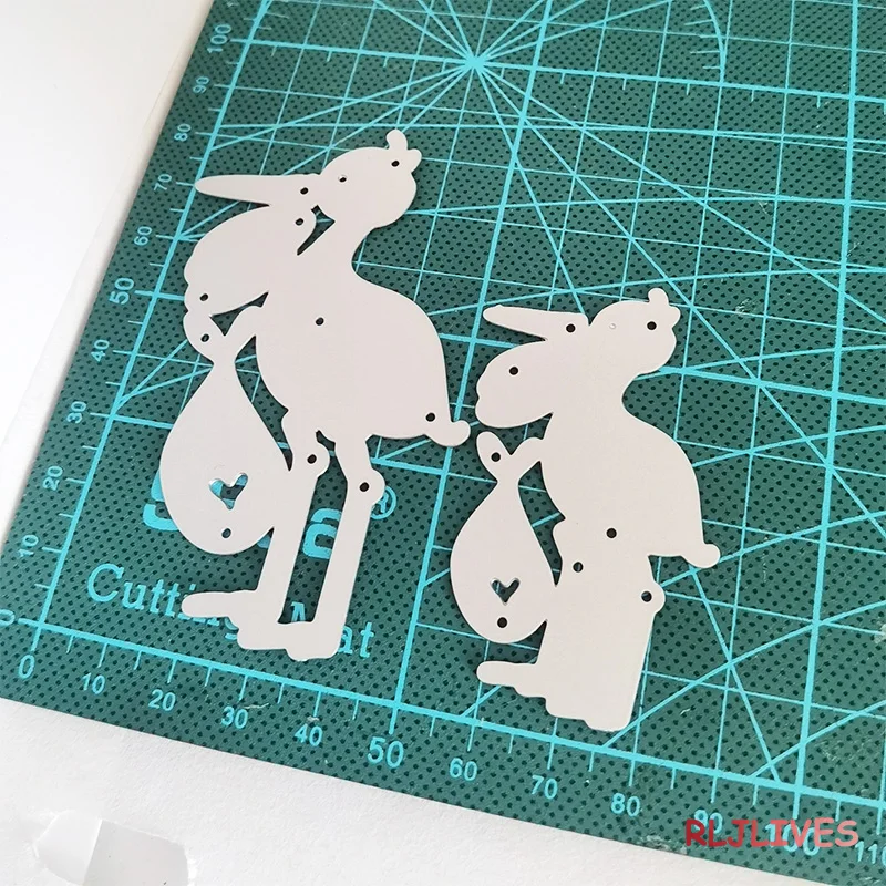 2Pcs/set Stork Metal Cutting Dies Stencils for DIY Scrapbooking Stamp/photo album Decorative Embossing DIY Paper Cards