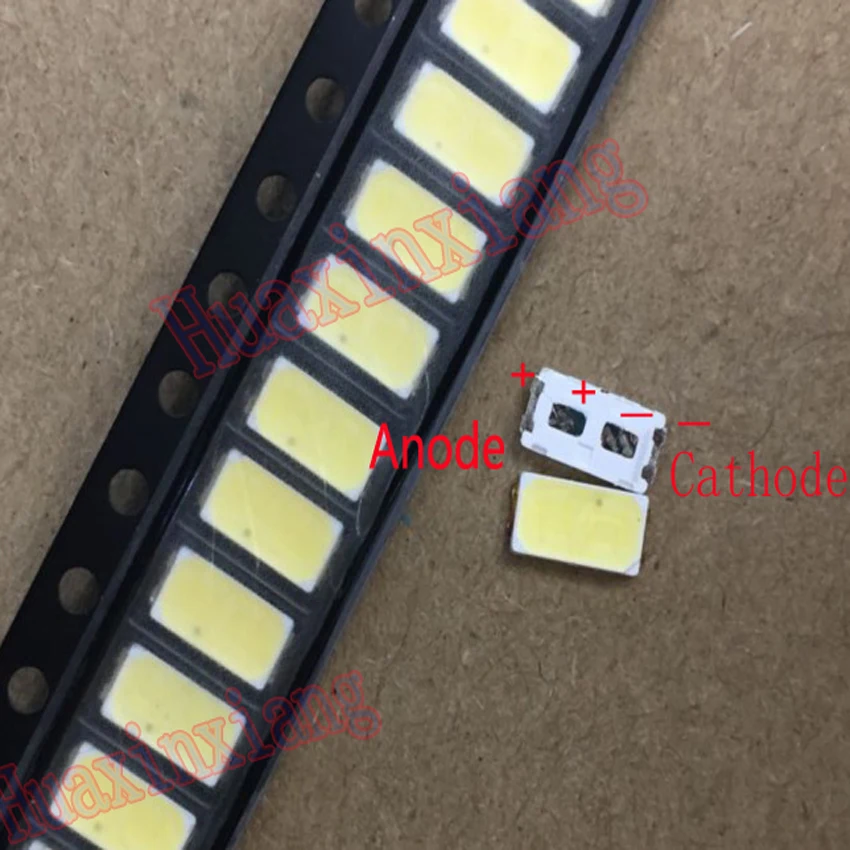 

100PCS/Lot SMD LED 6030 6V 1W Cold White 6.0*3.0 For LG TV Backlight