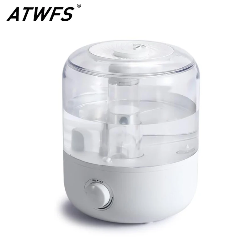 ATWFS Air Humidifier Home Office Aroma Diffuser Essential Oils Aromatherapy Mist Maker Ultrasonic Steam Humidifier Freshener