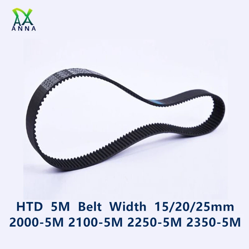 

HTD 5M synchronous Timing belt C=2000/2100/2250/2350 width 15/20/25mm Teeth 400 420 450 470 HTD5M 2000-5M 2100-5M 2250-5M 2350-5