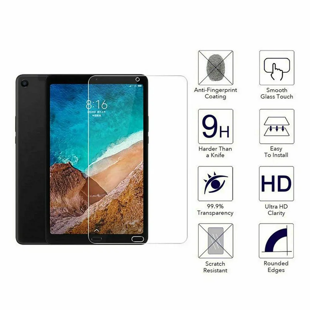 Protecteur d'écran 9H, 3 pièces, en verre trempé pour tablette Xiaomi Mi Pad 4, 8.0 pouces