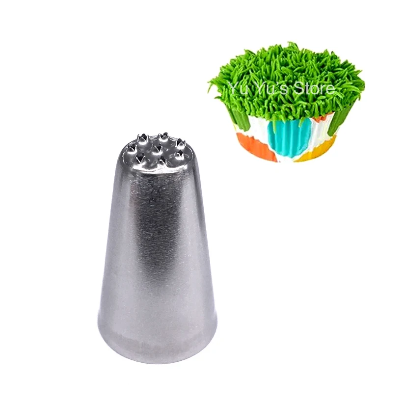 3-teiliges Set Edelstahl-Grasstüllen Spritztüllen für Fondant Tortendekoration Gebäckwerkzeuge – Detail 4