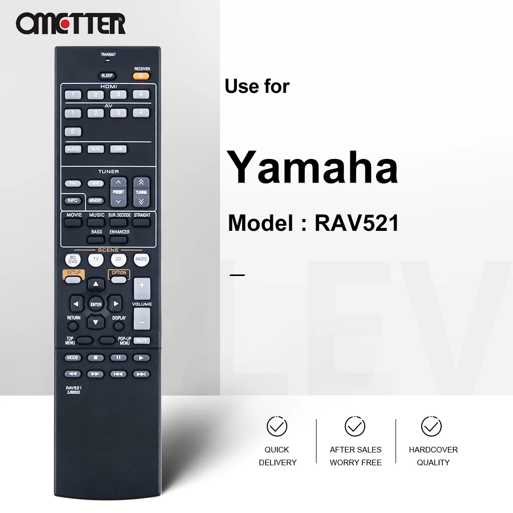 for Yamaha Remote Control RAV521 Audio Receiver RX-V377 RX-V373 RX-V385 HTR-3067 YHT-4910U