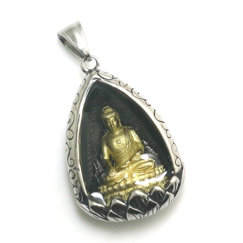 Unisex 316L Stainless Steel Lotus Buddha Newest Pendant