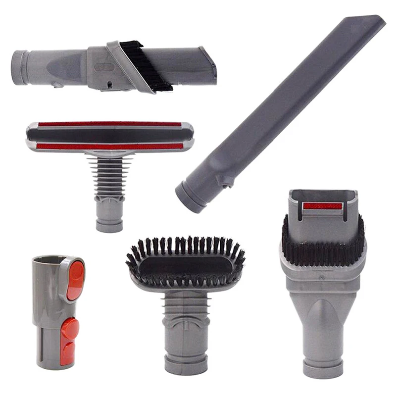 Tête de buse de brosse d'aspirateur avec adaptateur de connecteur, accessoires de pièces pour Dyson V6 à V7 V8 V10, 6 pièces