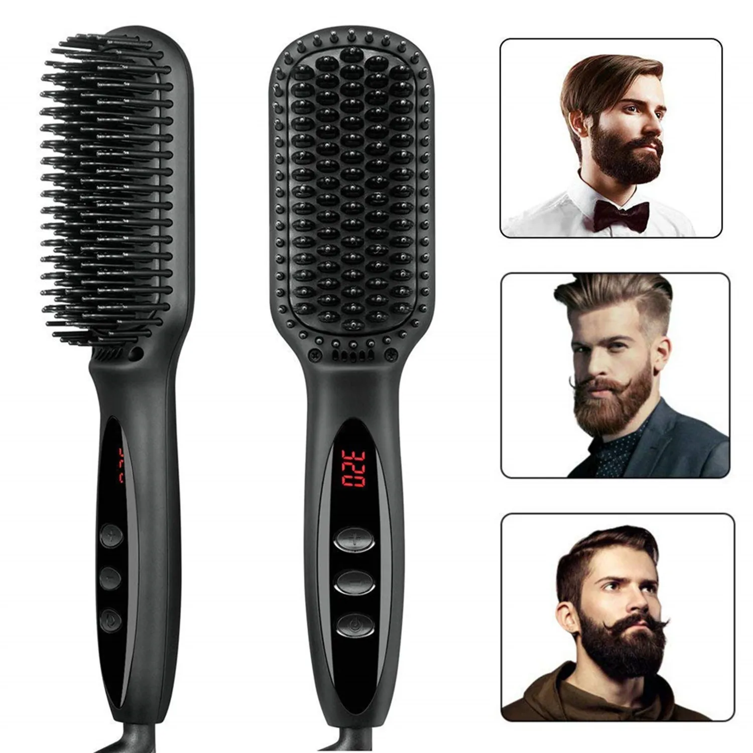 Beard comb Electric Straightener Hair Straightener Brush Multifunctional Men Quick Heating Straightening Comb Hair Styling Comb