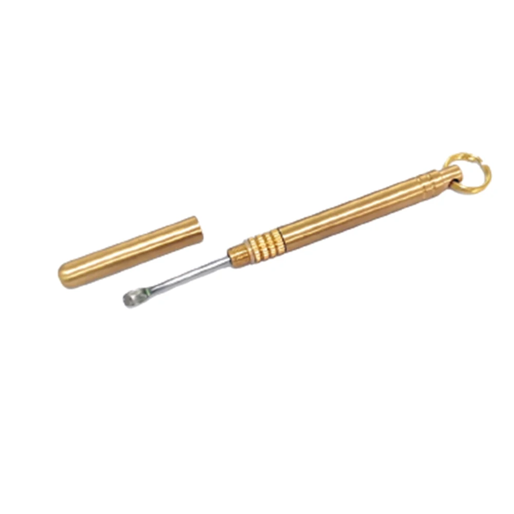 Ear Spoon Toothpick Combination One-piece Brass Titanium Alloy Toothpick Ear Pick Tool Portable Outdoor Toothpick Fruit Picks