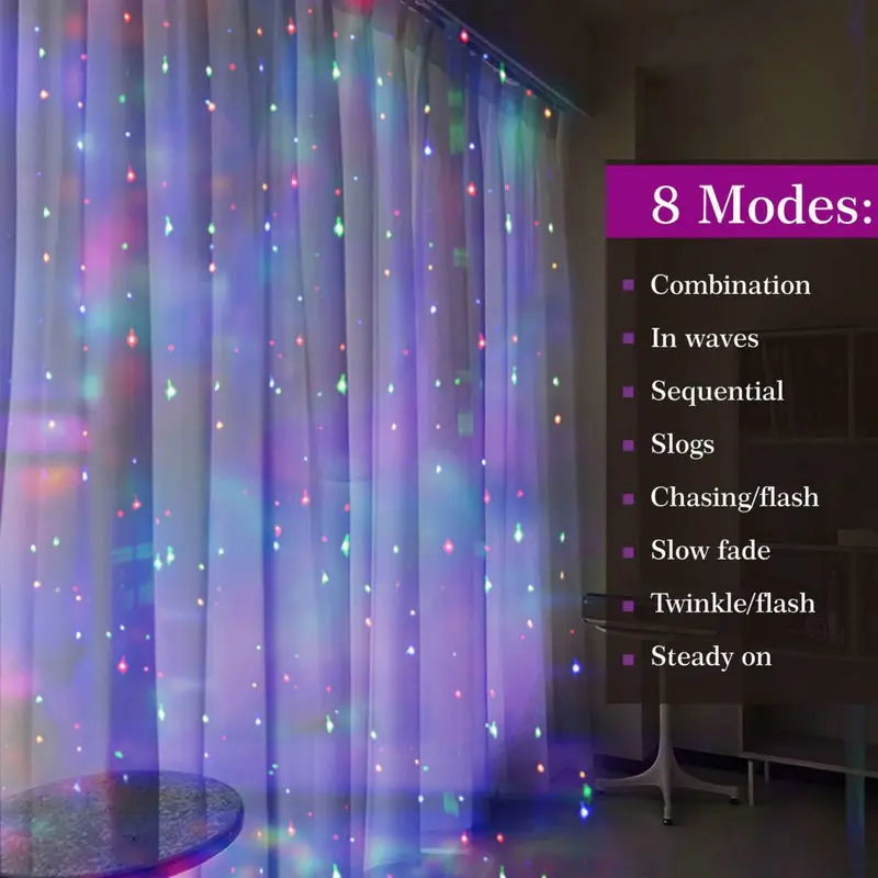 

3M*3M 300LED USB powered LED Curtain Fairy String Light Cooper wire Remote Controlled Wedding Party Home Garden Wall tree decor