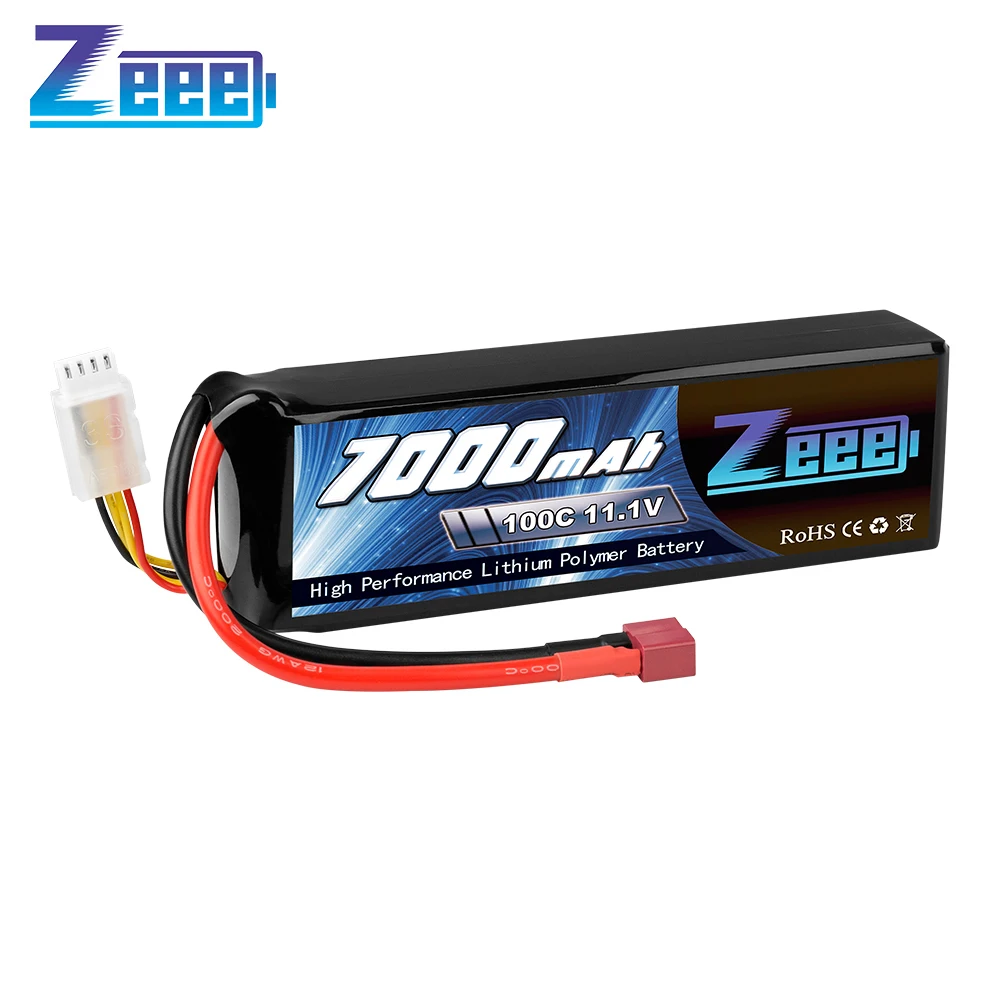 

Zeee 3S Lipo Battery 11.1V 100C 7000mAh Softcase with T Plug Battery for RC Car Truck Tank RC Drone Helicopter RC Models Parts