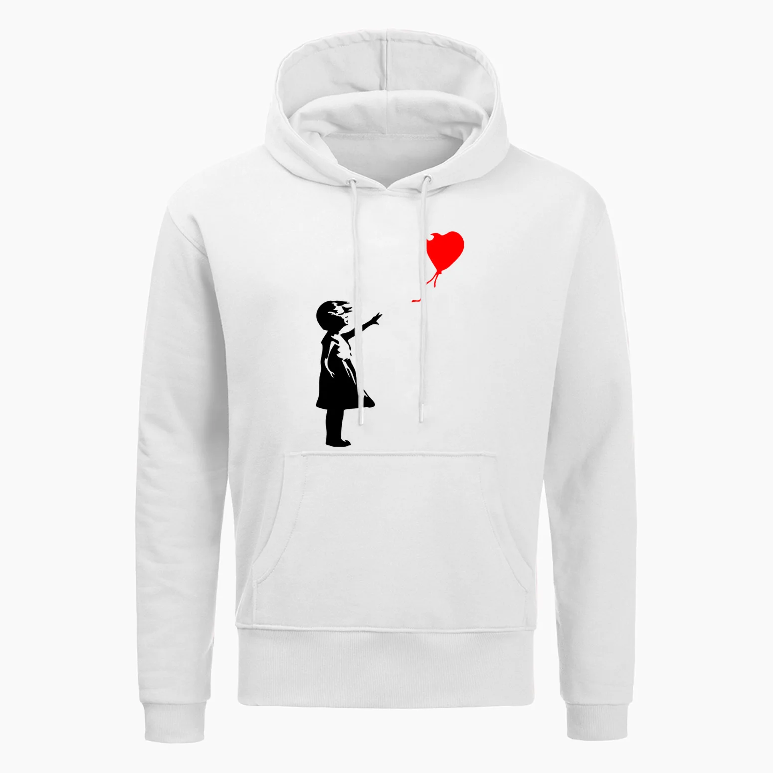 Fashion Pullover Hoodies Fashion Balloon Girl Banksy Sweatshirt Autumn Personalized Coat Casual Hip Hop Men's Streetwear Hoody