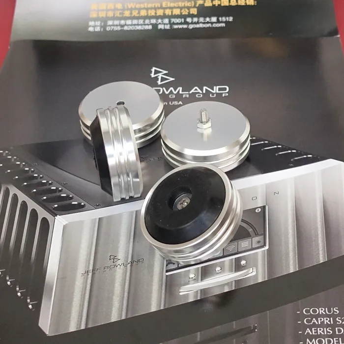 KYYSLB диаметр 45height19.5мм усилитель шасси машины ноги алюминиевого сплава резиновый амортизатор машина ноги спикер ноги