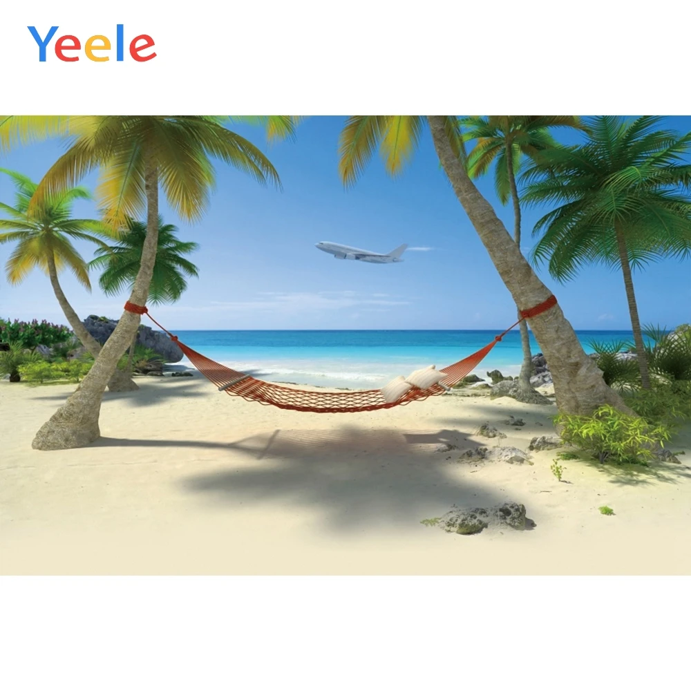 

Summer Tropical Seaside Beach Travel Plane Nature Scenery Backdrop Vinyl Photographic Background For Photo Studio Photophone