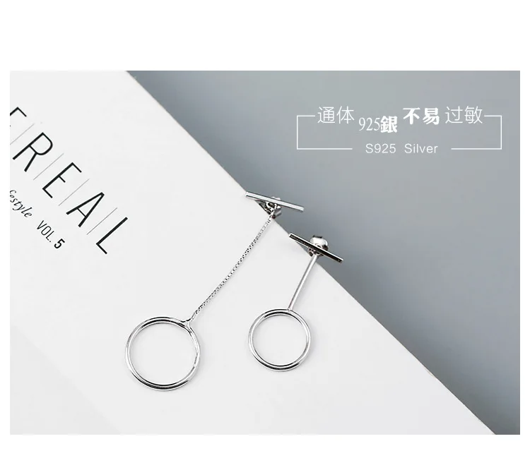 REETI 925 sterling silver Asymmetric circle Stud Earrings for Women Elegant Wedding Jewelry pendientes mujer moda 2019 Brincos