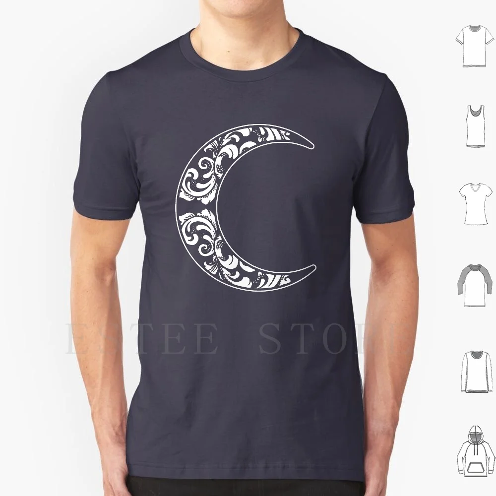Camiseta La Luna - Luna Creciente DIY Talla Grande 100% Algodón Luna Creciente Moon Waning Luna La Luna Dollmaker Bohemian Boheme Bohemia