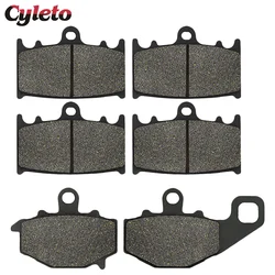 Cyleto Motorcycle Front Rear Brake Pads for Kawasaki ZR400 Zephyr ZZR400 ZZR600 ZX600E Ninja 400 600 ZX6 ZX6R ZX600F ZX9R ZX900