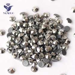 YANRUO 2088HF All Sizes Light Chrome Flatback Glass Stones Hotfix Strass Crystal Silver Rhinestones For Decoration