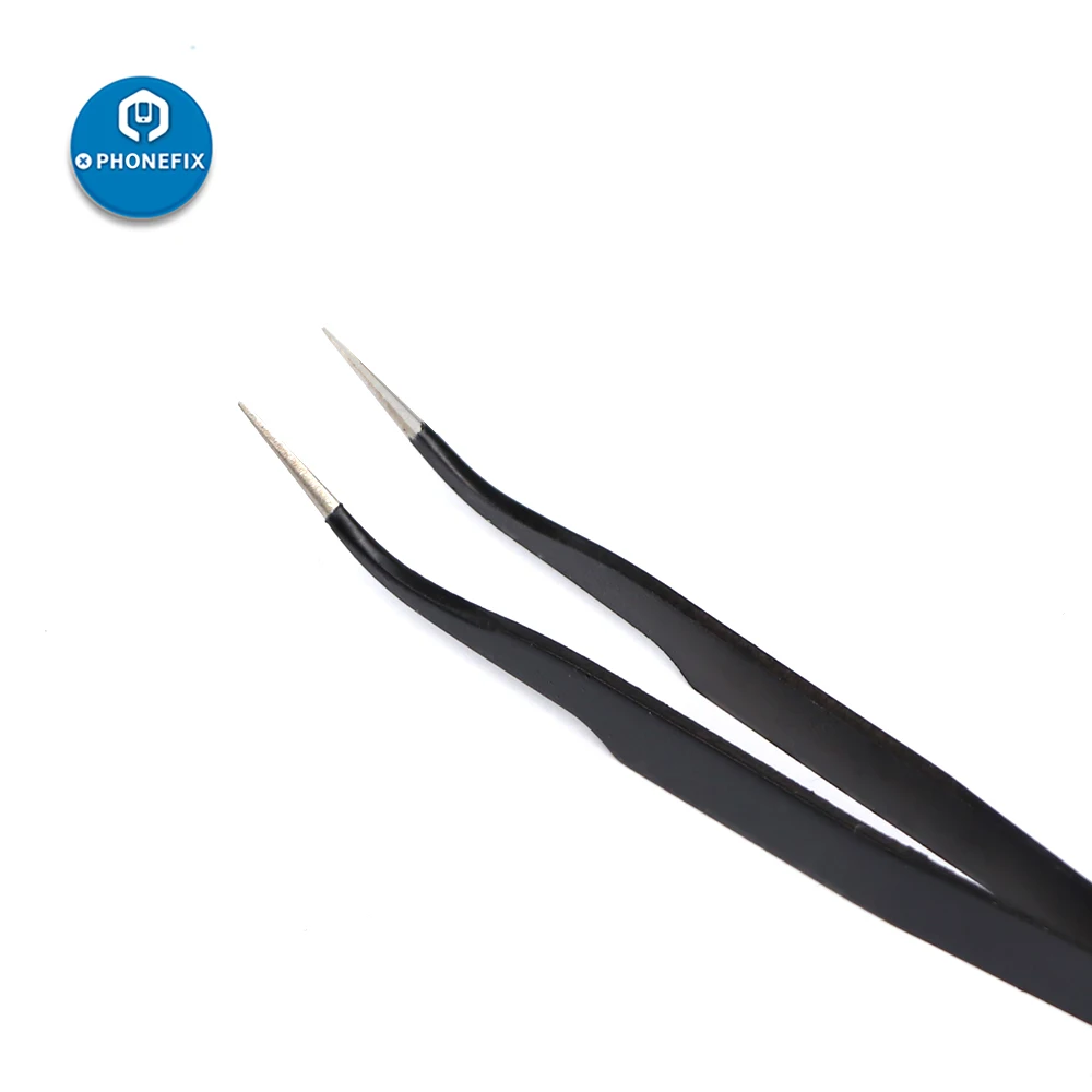 Anti-Static Presisi Pinset Set Stainless Steel Pinset Elektronik IC Chip Removal ESD Pinset Elektronik Alat Perbaikan