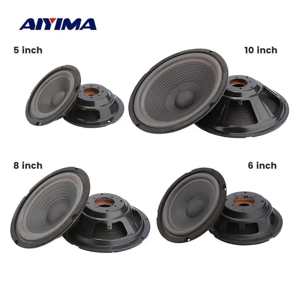 AIYIMA 2Pcs Woofer Speaker Passive Diaphragm Radiator 5 6 8 10 Inch Vibration Membrane DIY Audio Speaker Repair Part Accessories