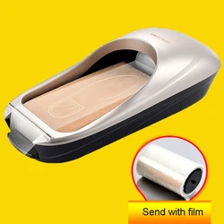 With 2rolls Film Automatic Shoe Cover Machine Home Hotel Office One Time Shoe Membrane Sole Cover Dispenser Time & Labor Saving