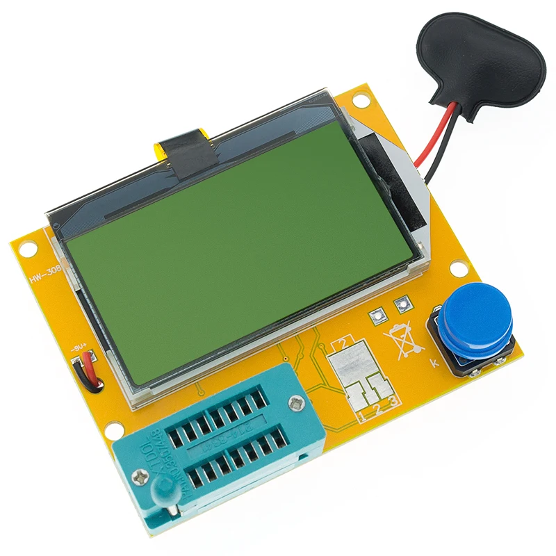 LCR-T4 12846 cyfrowy miernik Tester próbnik elektroniczny LCD ATMEGA328 dioda podświetlenia pojemność triody ESR MOS/PNP/NPN L/C/R B03