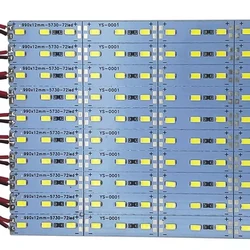 6 sztuk LED twardy kolumna świetlna SMD 5730 50cm pasek jasny biały/ciepły biały/czerwony/zielony/niebieski