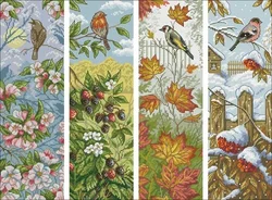 Vertical Version of Four Seasons Birds Counted Cross Stitch 11CT 14CT 18 DIY Chinese Cross Stitch Kit Embroidery Needlework Sets