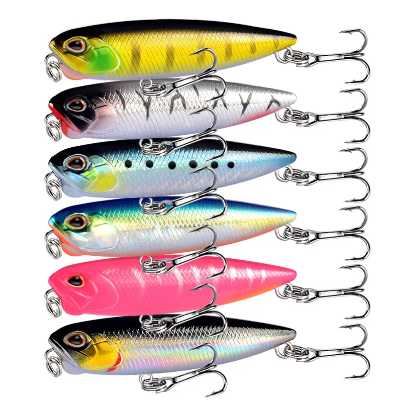 1pc Fishing Lures Good Pencil Bait 8# Hooks 6 Colors Available High Quaity Artificial Lifelike Crankbait Wobbler Fishing Tackle