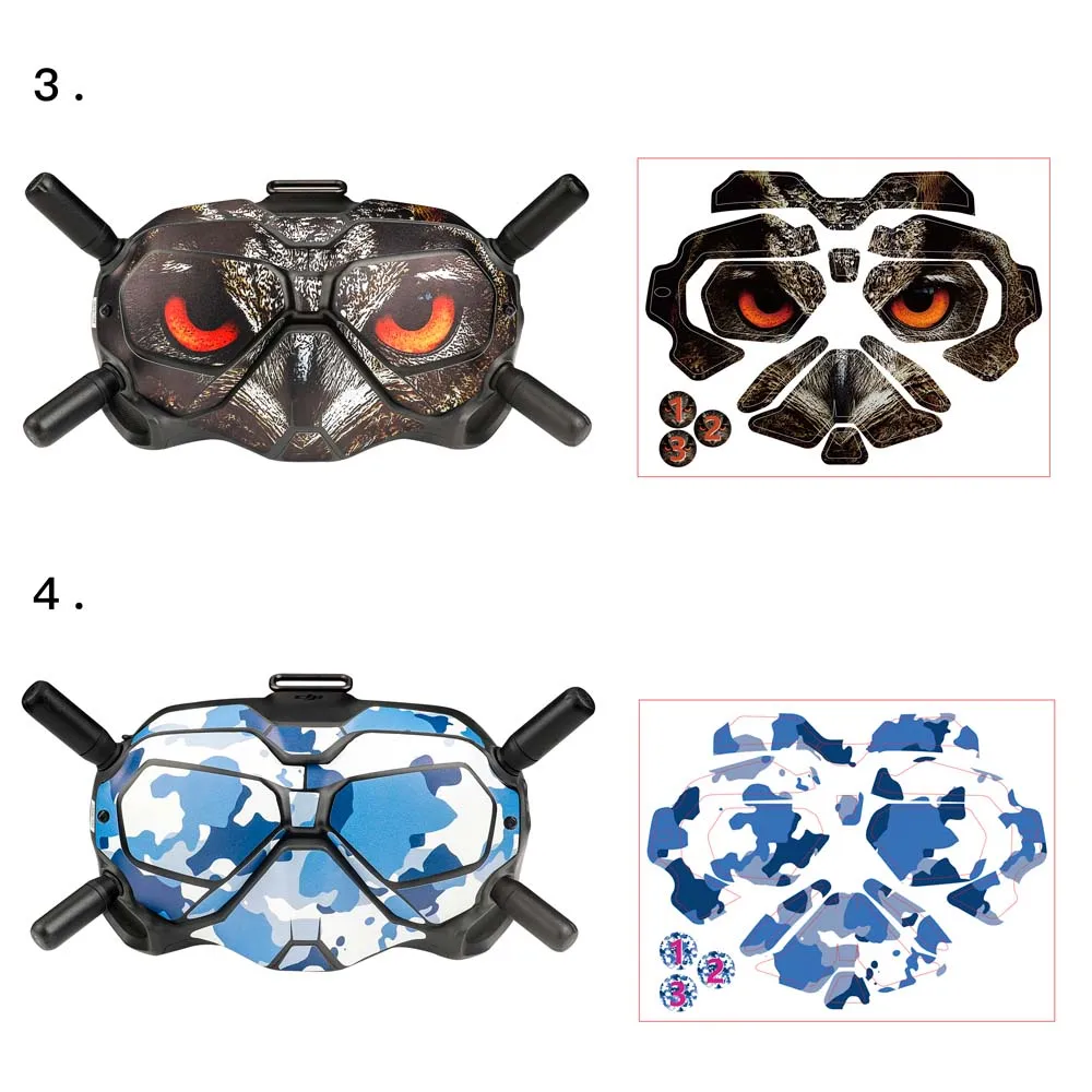 Наклейка, защитный чехол для DJI Avata FPV goggles V2, аксессуары, наклейки из углеродного волокна