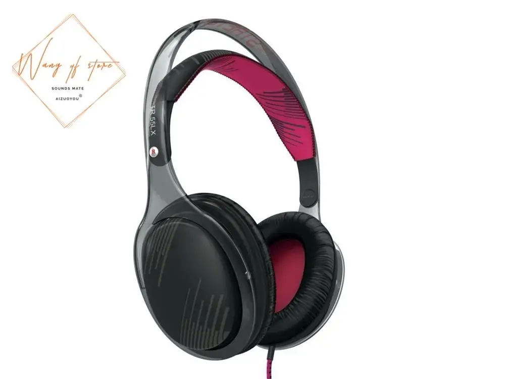 وسادات أذن من الجلد الناعم ، ووسادة إسفنجية ، وسماعات فيليبس ، وأويل ريل ، TR ، 55LX ، SHO9560BK ، جودة ممتازة ، وليس إصدار رخيص