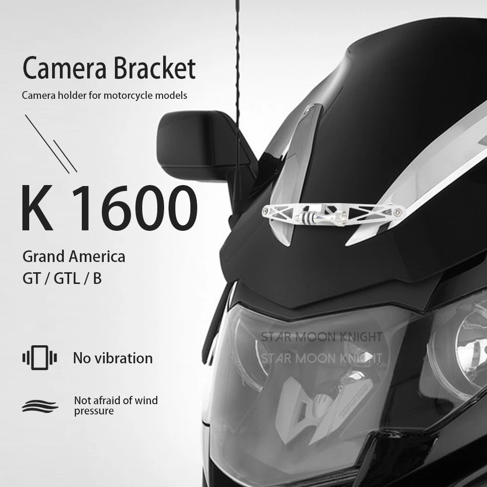 Motorfiets Houder Cam Camera Rijden Recorder Bracket Front Camera Mount Camrack Voor Bmw K1600GT K1600 K 1600 B Ga Gt gtl K1600B