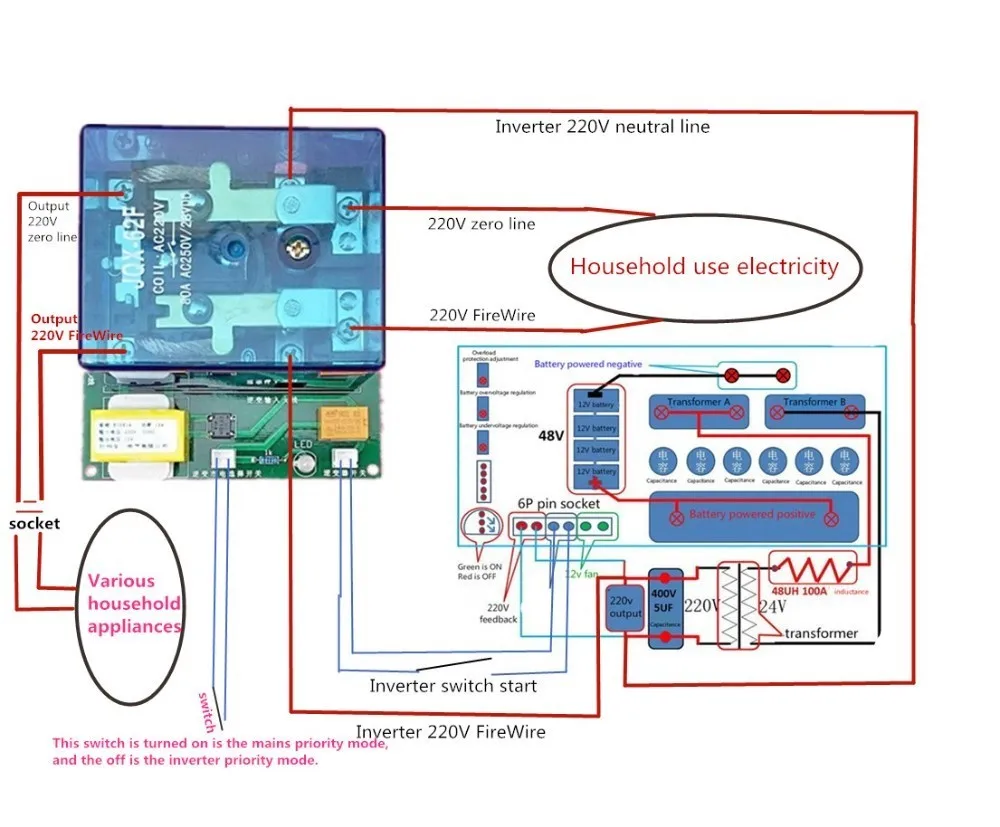 Imagem -06 - Relé de Interruptor Automático Ups de Inversor de Alta Potência