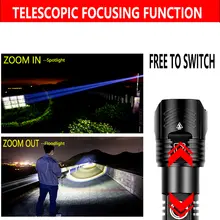 800W LED Tactical Flashlight Long Shot Lantern for Camping #4