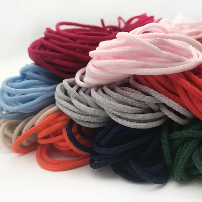 3MM Colorful Mask Elastic Rubber Band String Mask Ear Hanging Rope Round Elastic Band Cord DIY Crafts Sewing Garment Accessorie