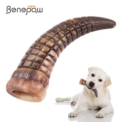 Benepaw Durable Dog Chew Toy For Aggressive Chewers Nontoxic Rubber Pet Toys For Small Medium Large Dogs Teething Beef Flavor