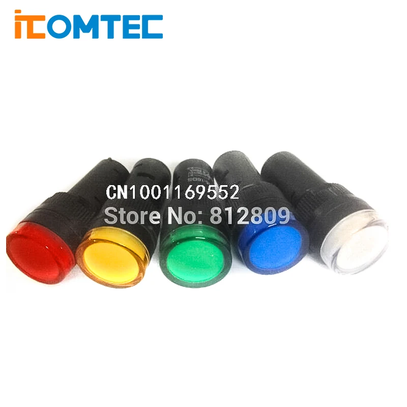 AD16-16AD 16 mm mounting size led Indicator lamp,signal lamp blue,green,red,white,yellow pilot lamp+FREE SHIPPING