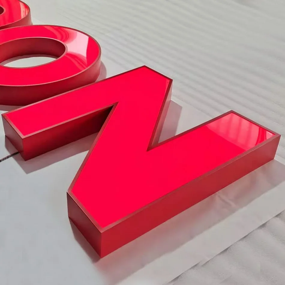 Stainless Steel Acrylic Waterproof LED Channel Letter with Red Painting