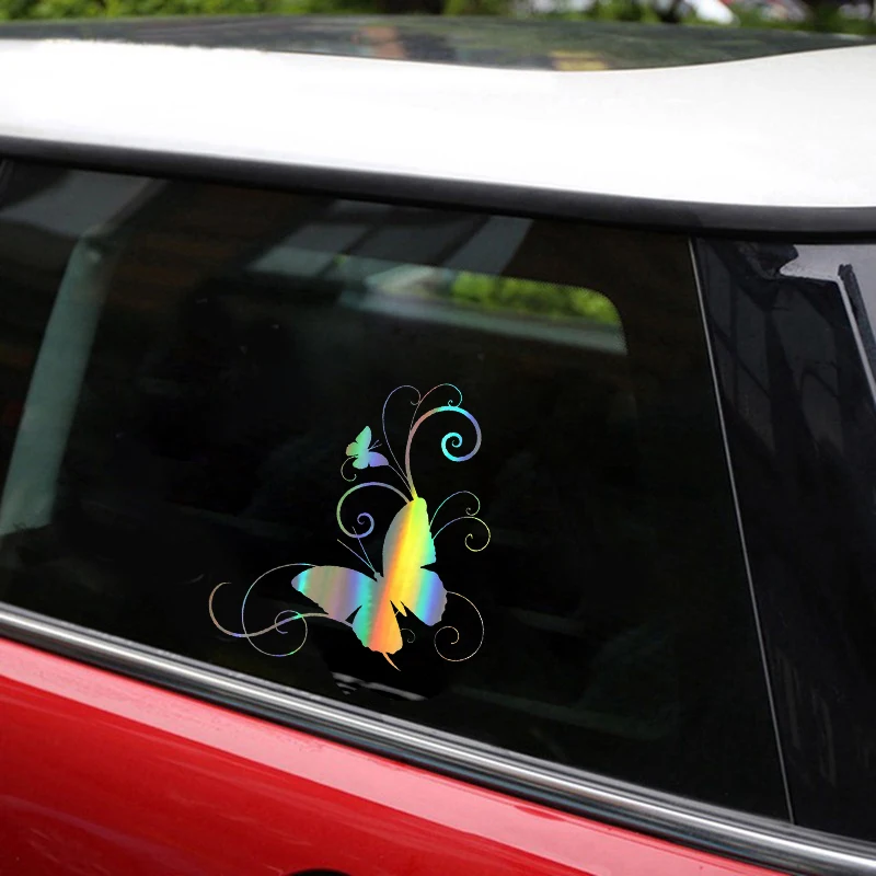 Beautiful Car Sticker Butterfly Personality Funny Vinyl Decals Fashion Car Styling PVC 16.6cm x 15.2cm