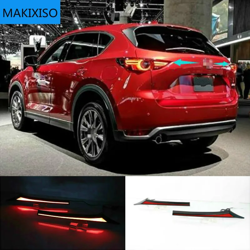 

2 шт. Светодиодный отражатель для Mazda CX-5 CX5 2017-2020 для хвостовой части автомобиля светильник заднего бампера светильник задний противотуманный фонарь стоп-сигнал светильник