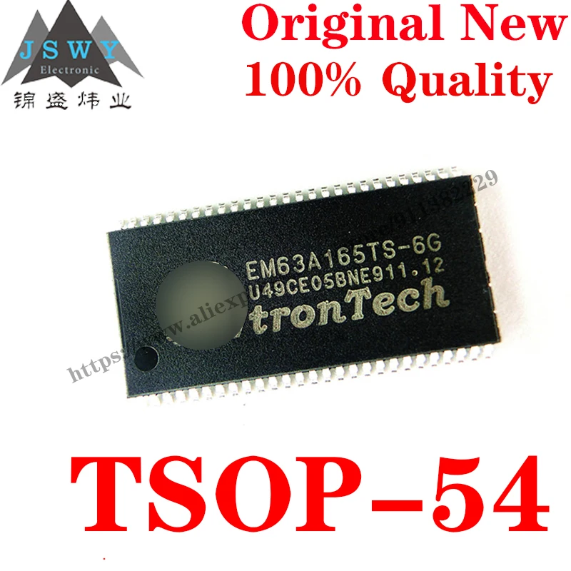 

10~50 PCS EM63A165TS-6G TSOP-54 Semiconductor Memory IC 32M Memory Chip IC Chip with for module arduino Free Shipping EM63A165TS