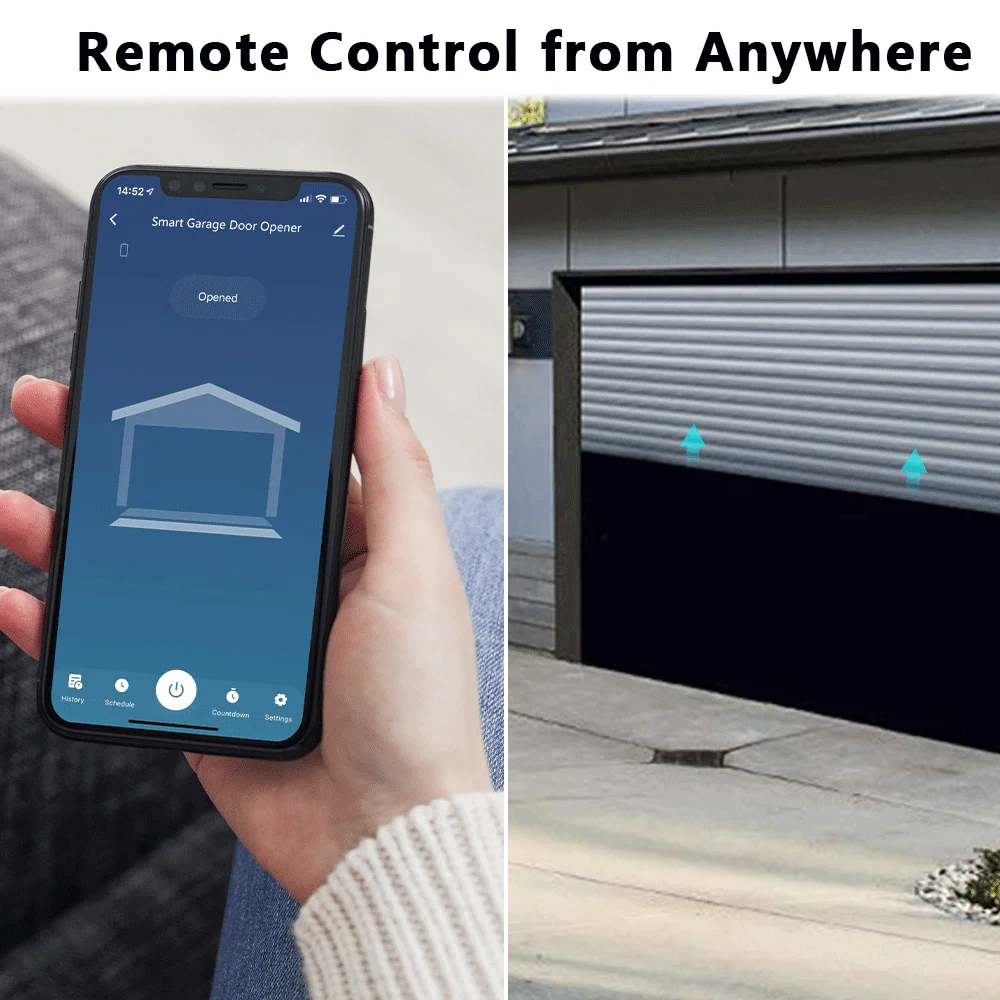 Tuya ZigBee 3.0 Garage Door Wireless Sensor Opener Controller Switch Control by Smart Life Works with Google Home Echo Alexa
