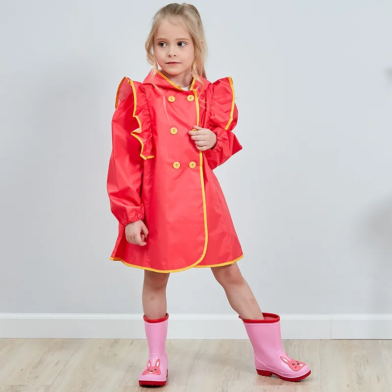 2023 Baby Raincoat for Girls Waterproof Lovely Rain Coat for Kids Rainwear Outdoor Rain Tools Children Outdoor for 3T 4T 5T