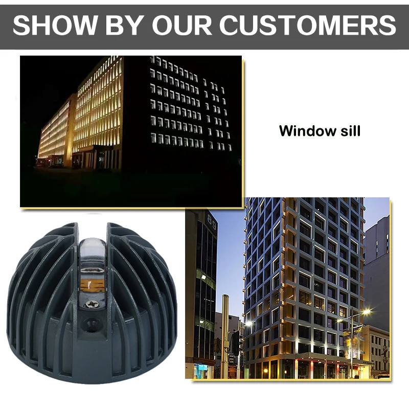 LED Windows sill lights 12W for outdoor windows Waterproof Spotlight Hotel aisle lights illuminate contour Balcony lights