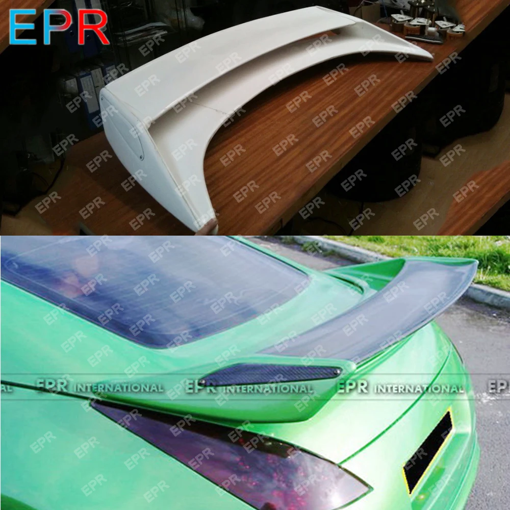 

For Nissan 350Z Glass Fiber Rear Spoiler Body Kit Car Styling Auto Tuning Part For 350Z Fiberglass Nism Version 2 Rear Spoiler