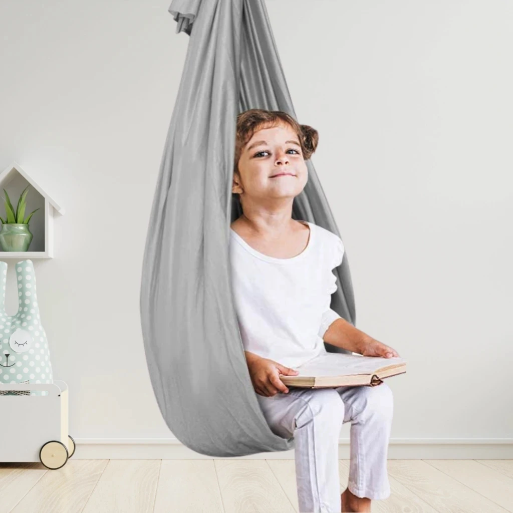 Children\'s Treatment Elastic Wrapped Stable Seat Swing Hammock Autism Chair Children\'s Cotton Therapy Swing Dropshipping