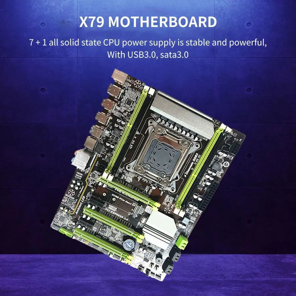 

X79 Game Desktop Motherboard LGA2011 E5 2680 PCI Express 16X Multiple Ports DDR3 SATA3 Mainboard for B75 PC