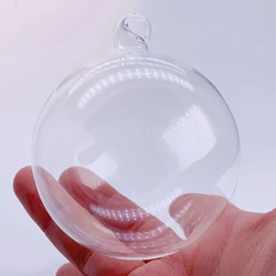 5 Pieces x DIY Paintable Christmas Decoration Ornament 80mm Hooked Glass Sphere Ball