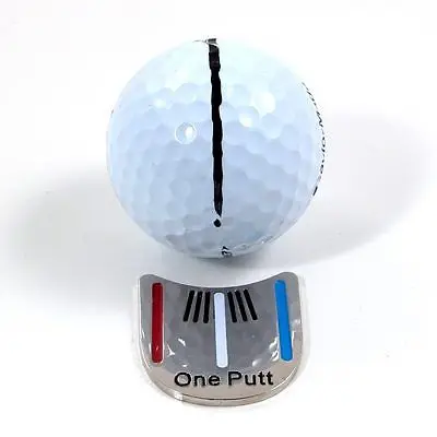 Pack of 6 Pcs One Putt Design Golf Ball Mark plus Magnetic Golf Hat Clip Golf Marker Drop Ship