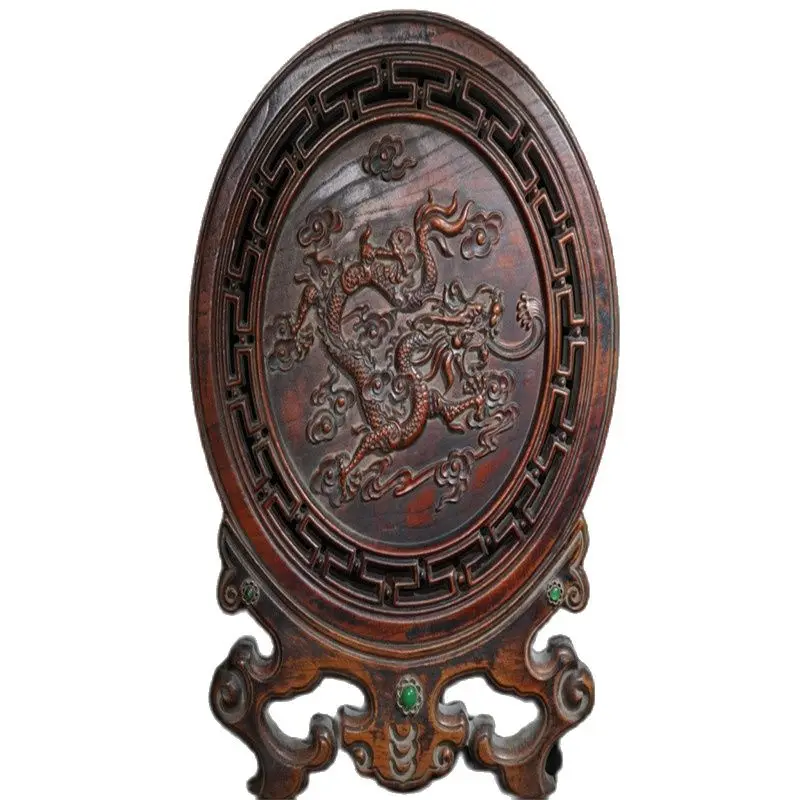 

Boxwood carving solid wood dragon screen to ward off evil spirits