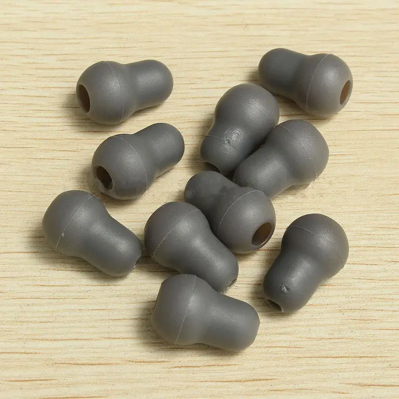 Soft Silicone orelha dicas para estetoscópio Littmann, Earplug substituição, preto e cinza Earbuds, 10pcs por lote