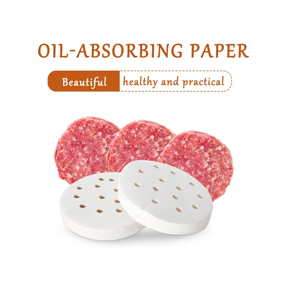 Hamburger Press Oil Absorbing Paper Steamer Paper 100mm/130mm/150mm Burger Paper Non Stick 400PCS/2000PCS For AM10/AM13/AM15